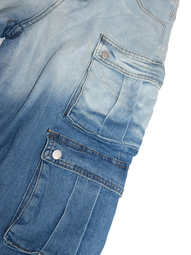 Gradient Wash Cargo Jeans