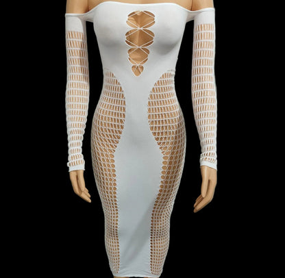 Caroline Mesh Maxi Dress