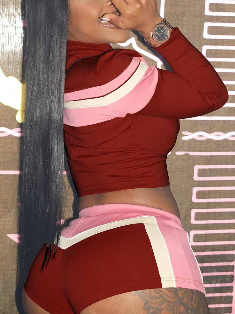Sporty Colorblock Three Piece Set