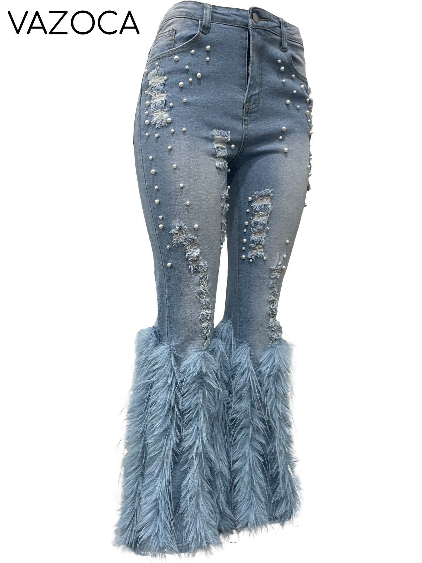 Cynthia Flare Feather Jeans