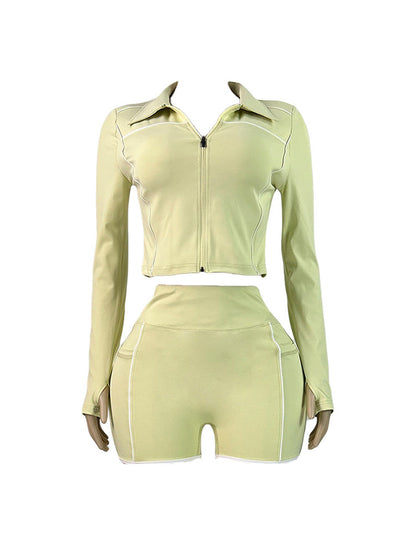 Softsculpt Jacket & Shorts Yoga Active Set