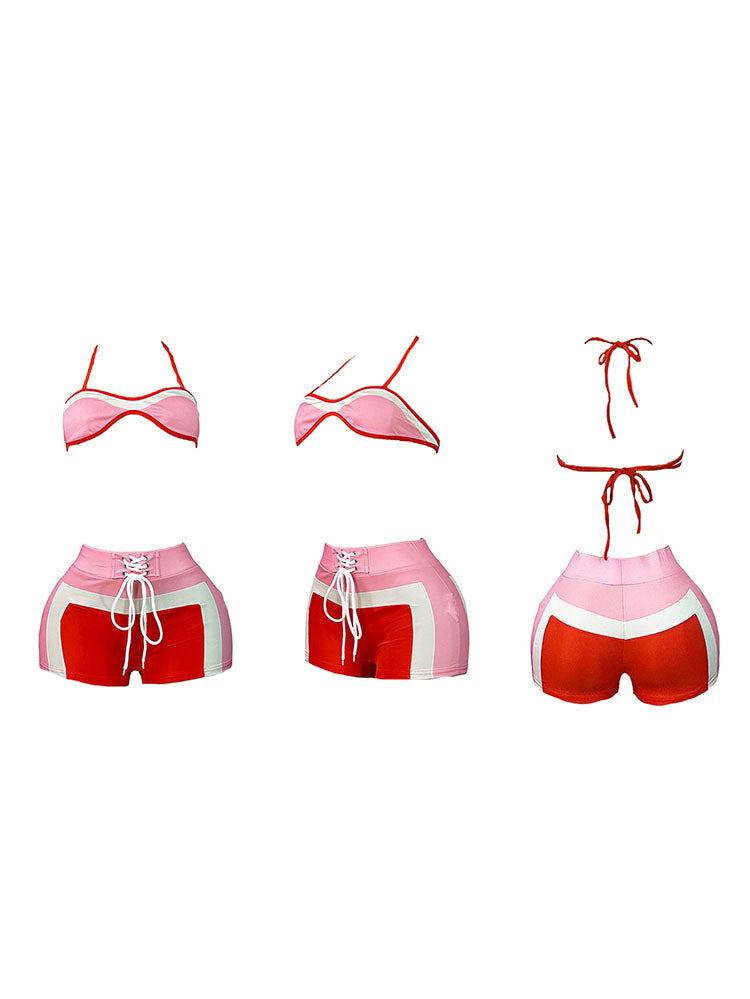 Sporty Colorblock Three Piece Set