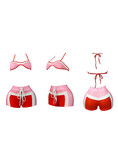 Sporty Colorblock Three Piece Set