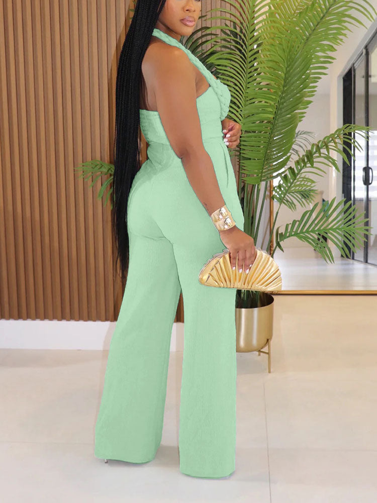 Braided Halter Jumpsuit