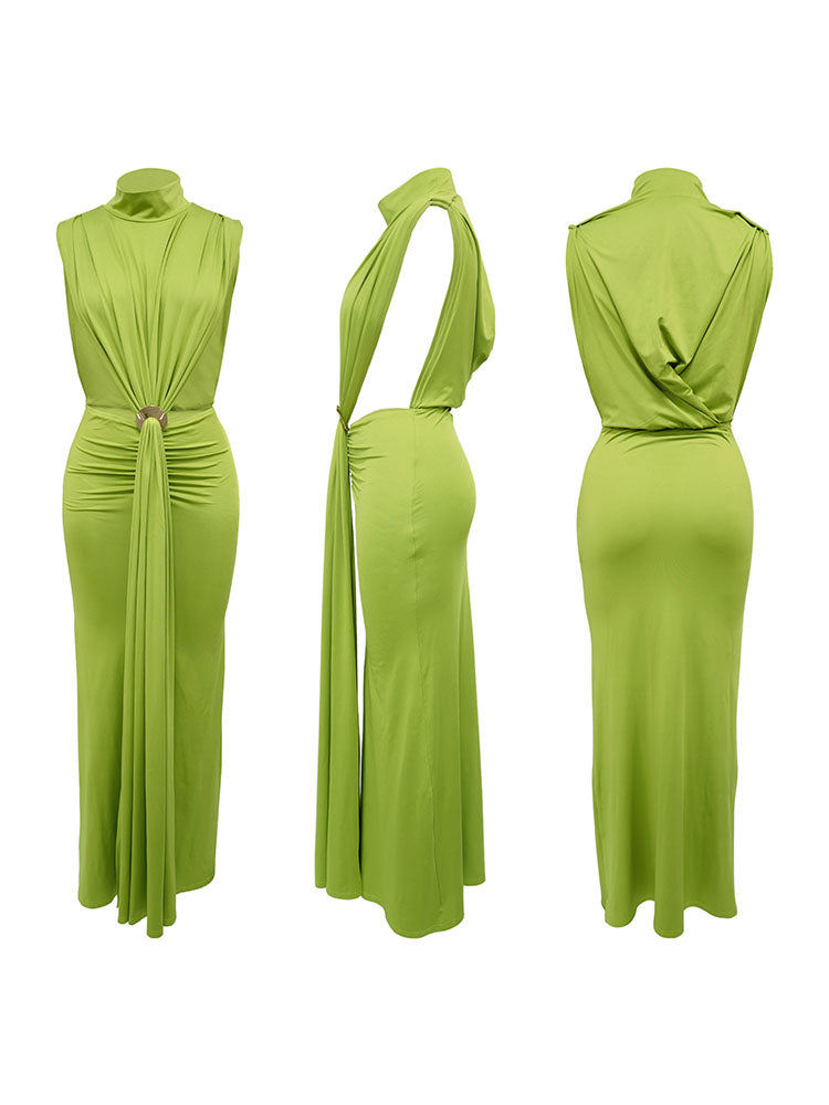 Bold Draped Maxi Dress