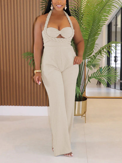 Braided Halter Jumpsuit