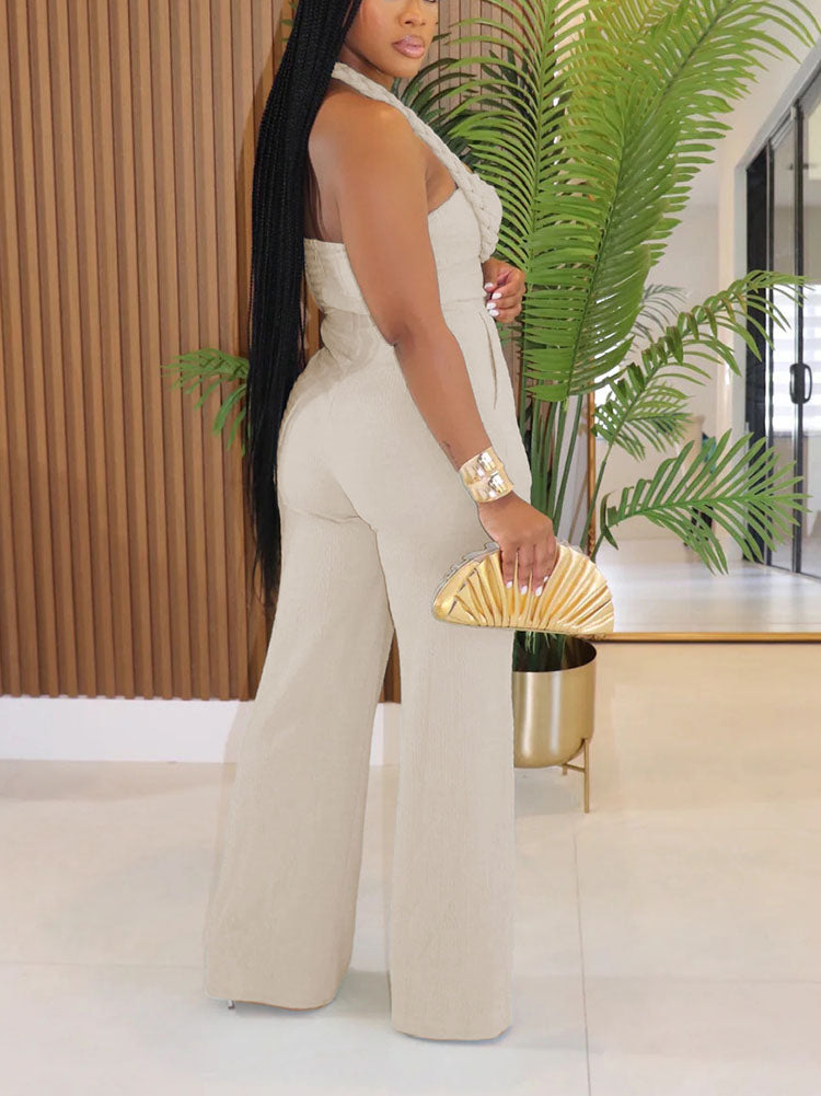 Braided Halter Jumpsuit