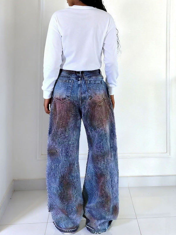 Ripped Tie-Dye Jeans