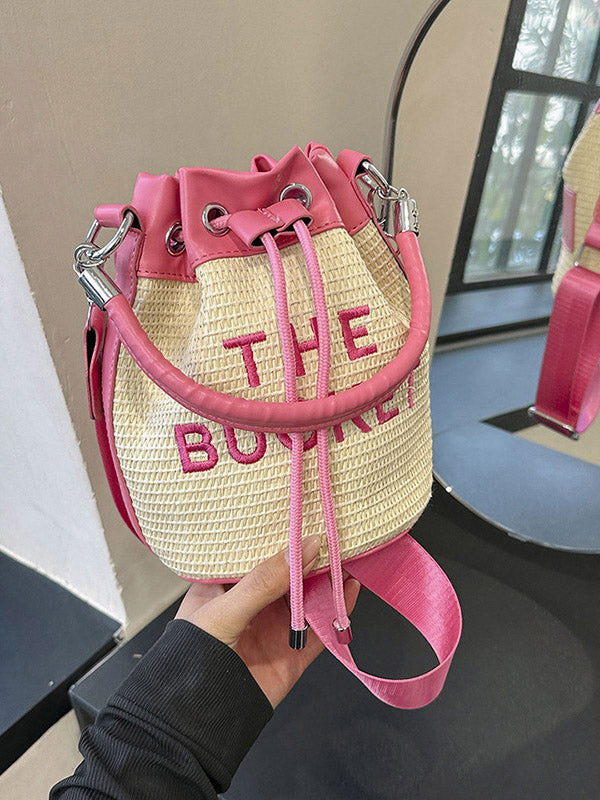 Straw Bucket Bag