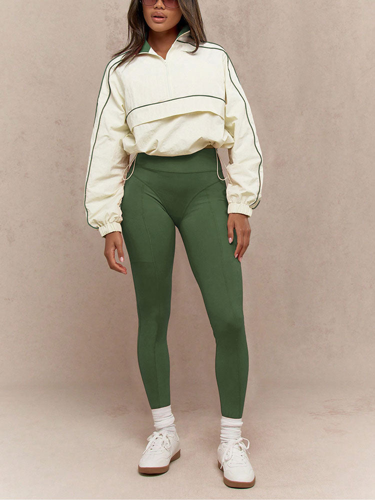 Athletic Jacket & Leggings Track Set