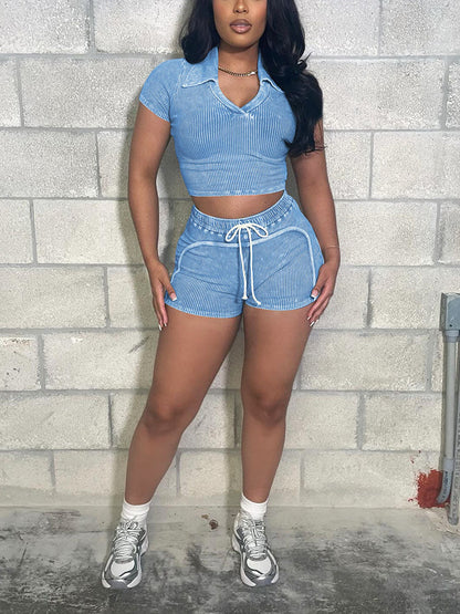 Mineral Crop Top & Short Set