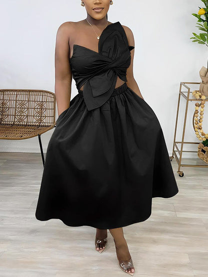 Knot Cutout Midi Dress