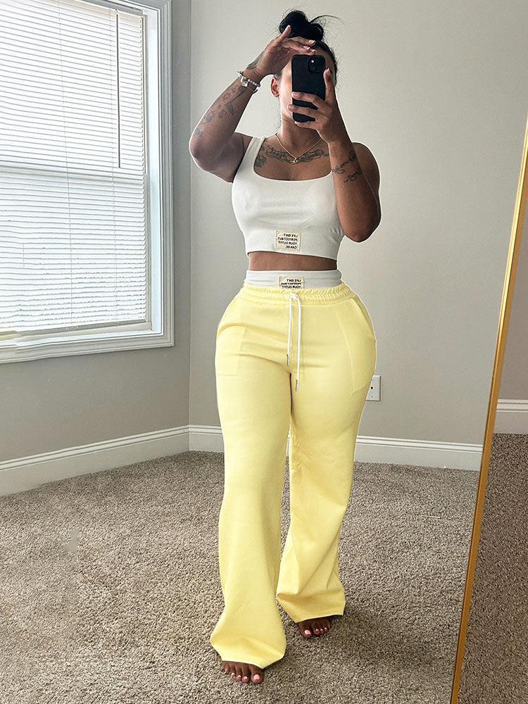 Lounge Crop Tank & Wide Pans Set