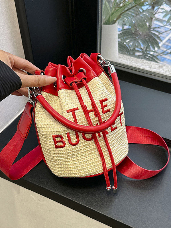 Straw Bucket Bag