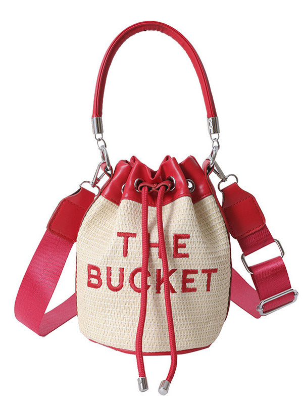Straw Bucket Bag