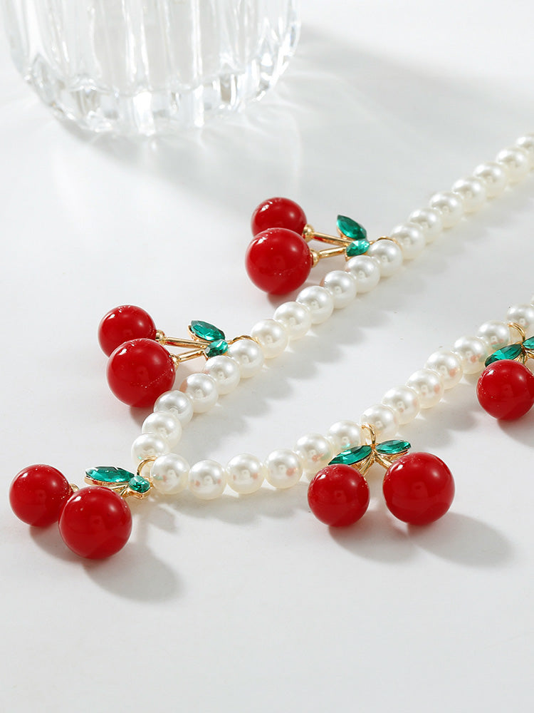 Cherry Pearl Necklace