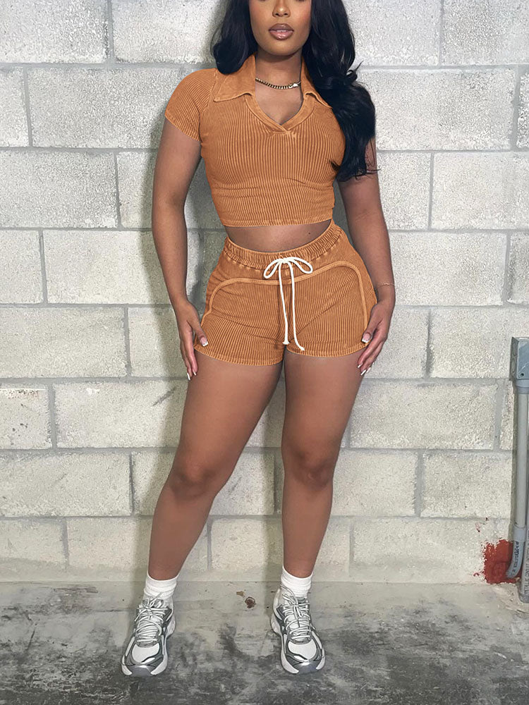 Mineral Crop Top & Short Set