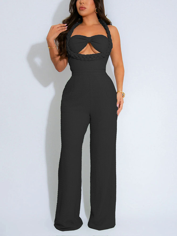 Braided Halter Jumpsuit