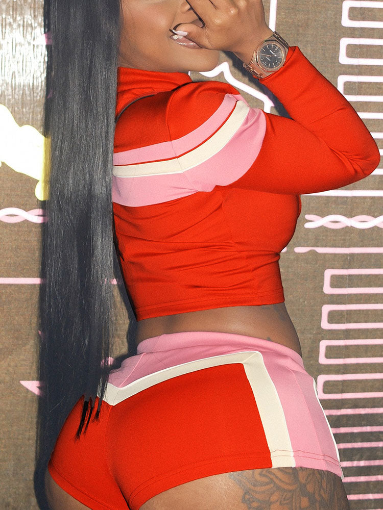 Sporty Colorblock Three Piece Set