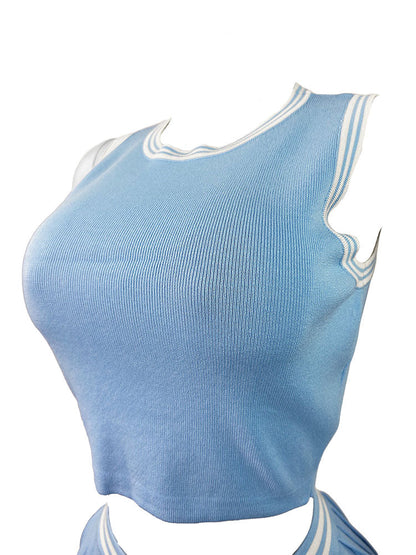 Crop Top & Pleated Tennis Skirt Set