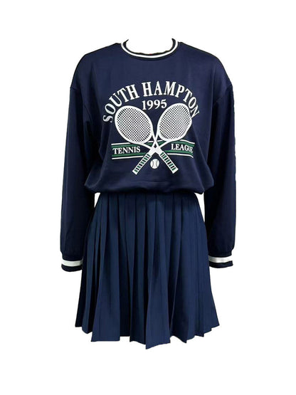 Tennis Club Pleated Skirt Set