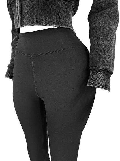 Washed Hooded Jacket & Leggings Set