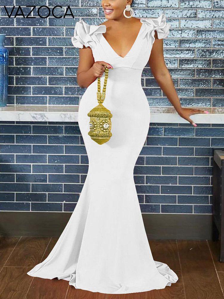 Ruffle Sleeve Maxi Dress