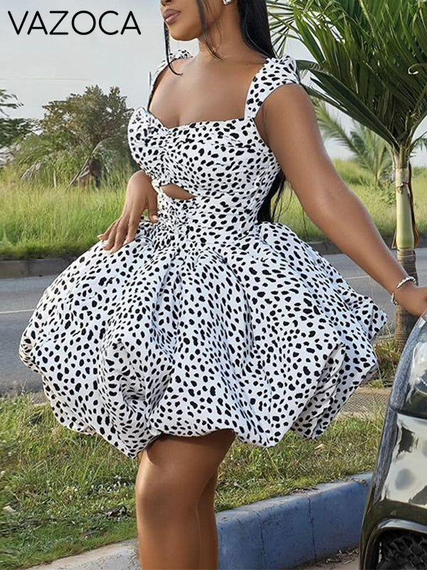 Dot Sleeveless Bubble Dress