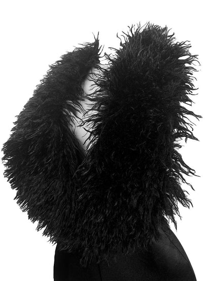 Feather-Trimmed Romper