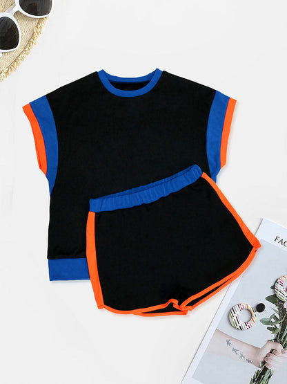 Colorblock Shorts Set