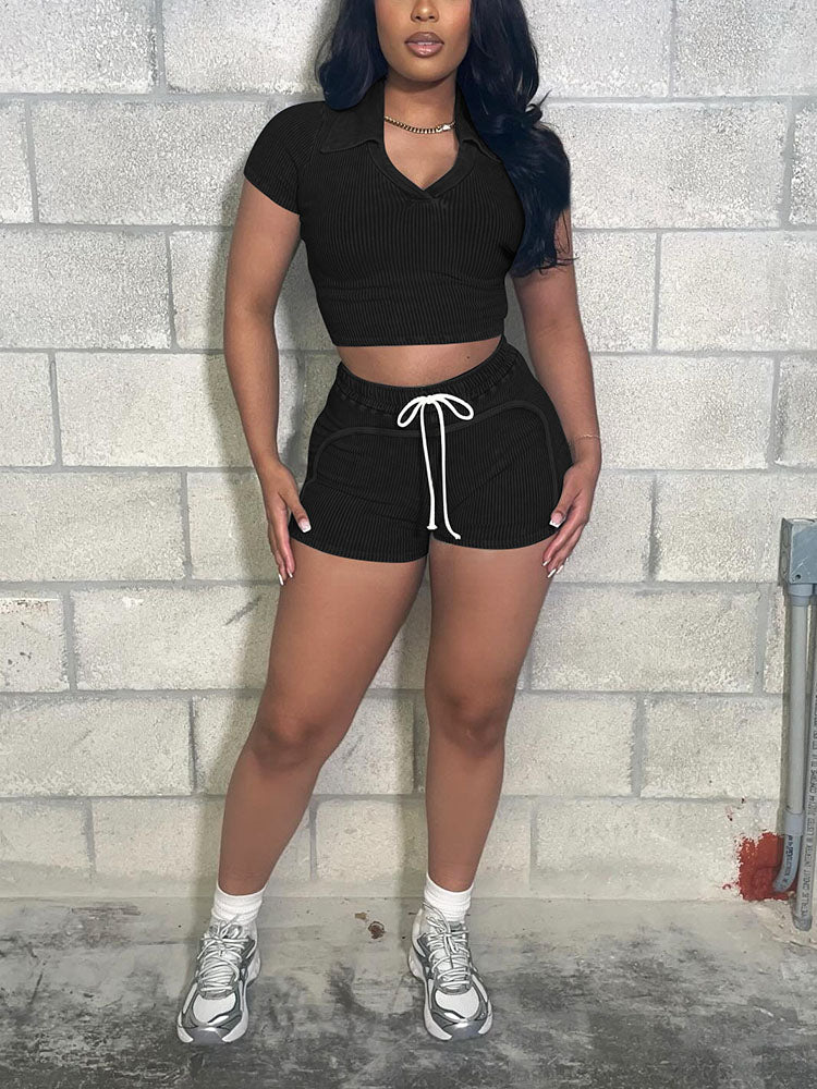 Mineral Crop Top & Short Set