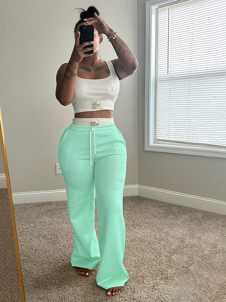 Lounge Crop Tank & Wide Pans Set