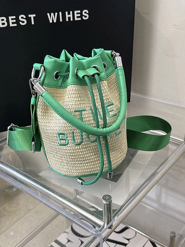 Straw Bucket Bag