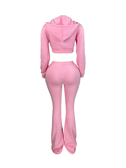 Basic Hoodie Extended Pants Set