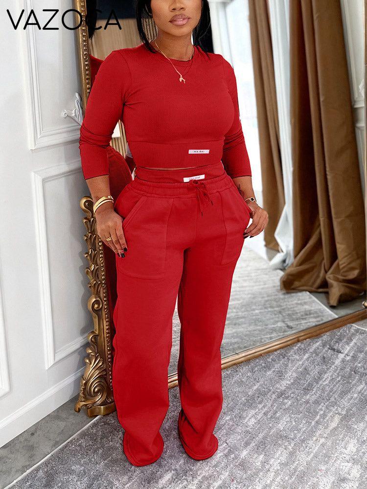 Cropped Top & Wide Joggers Set