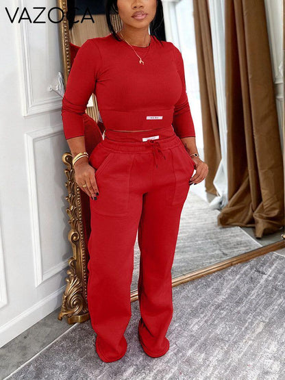 Cropped Top & Wide Joggers Set
