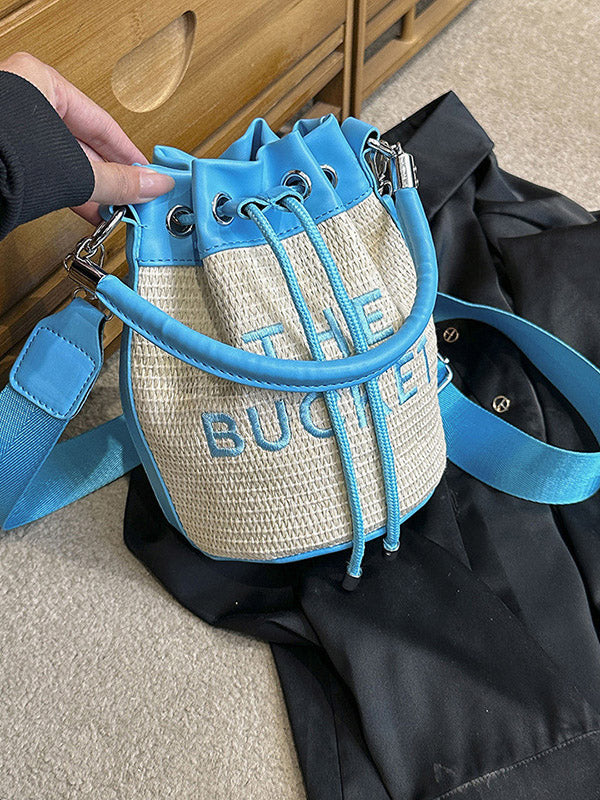Straw Bucket Bag