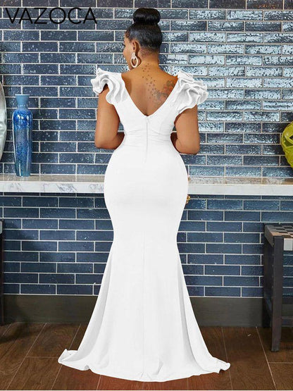 Ruffle Sleeve Maxi Dress