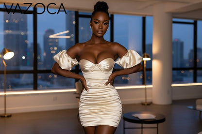 Velouria Strapless Wrap Bodycon Dress