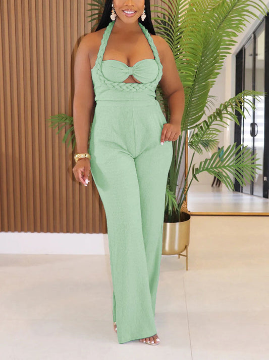 Braided Halter Jumpsuit