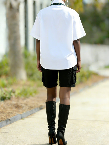 Short-Sleeve Shirt with Necktie