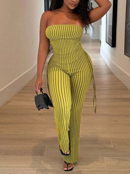 Stripe Tube Top & Pants Set