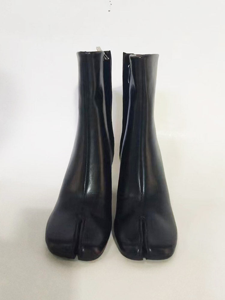 Split Toe Tabi Chunky Heel Boots