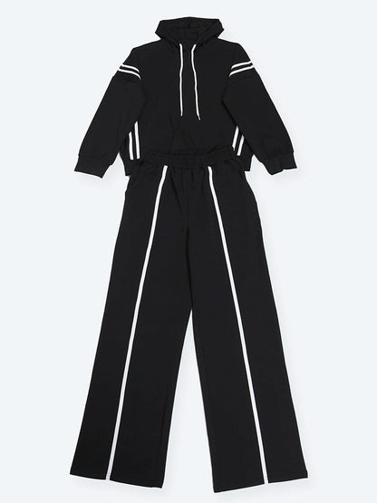 Striped Hoodie & Wide Joggers Set