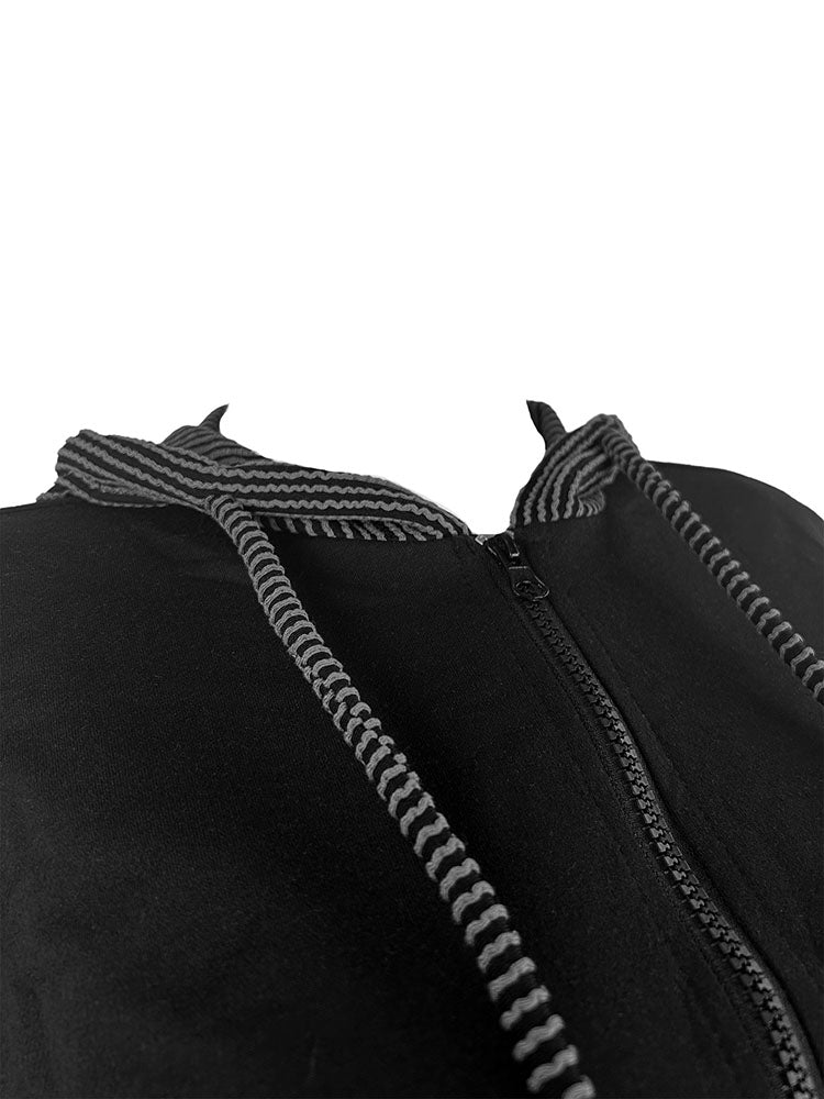 Textured Hooded Top & Flared Pants Set