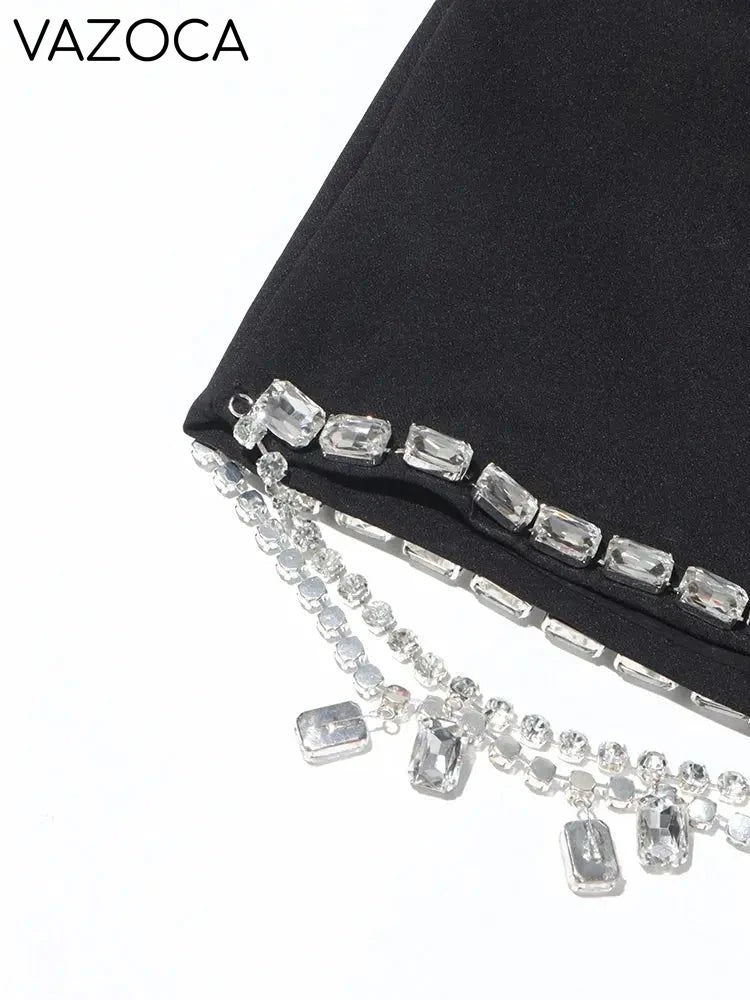 Olivia Rhinestone Bow Mini Skirt Set