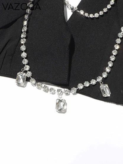 Olivia Rhinestone Bow Mini Skirt Set