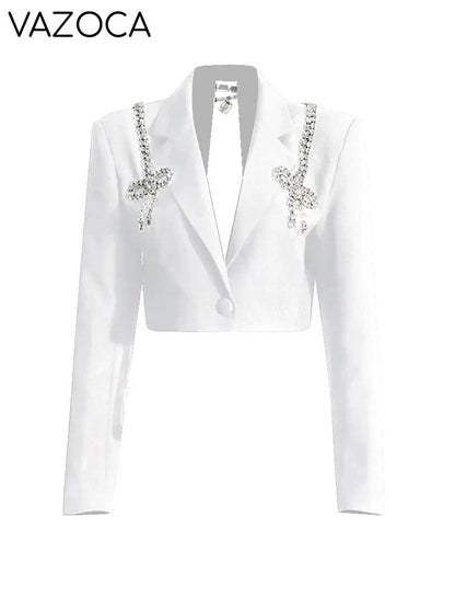 Olivia Rhinestone Bow Mini Skirt Set