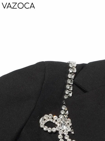 Olivia Rhinestone Bow Mini Skirt Set