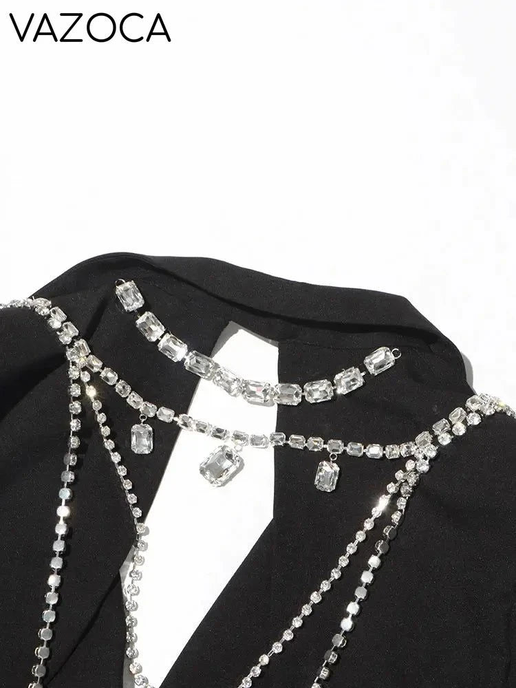 Olivia Rhinestone Bow Mini Skirt Set